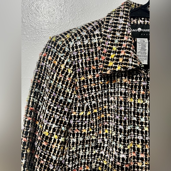 Sag Harbor Tweed Pastel Confetti Blazer Jacket - 6P - Picture 7 of 8
